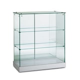 thumbnail of Vitrine comptoir H 95 cm socle blanc