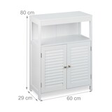 thumbnail of Relaxdays Badschrank, HBT: 80 x 60 x 29 cm, verstellbarer Regalboden, 2 Türen, MDF, Badezimmerschrank, Midischrank, weiß