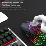 thumbnail of Souris Gaming Sans Fil Rechargeable 8 Boutons 1600DPI RGB Lumineuse YONIS