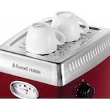 thumbnail of Russell Hobbs Siebträger Retro Espressomaschine Rot + 2 Tasseinsätzen + Wassertank+ Milchschaumdüse