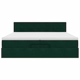 thumbnail of vidaXL Ottoman-Bett mit Matratze Dunkelgrün 200x200 cm Samt