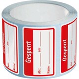 thumbnail of Aufkleber I Qualitätsaufkleber Gesperrt, Haftpapier, ablösbar, 40x25mm, 250/Rolle