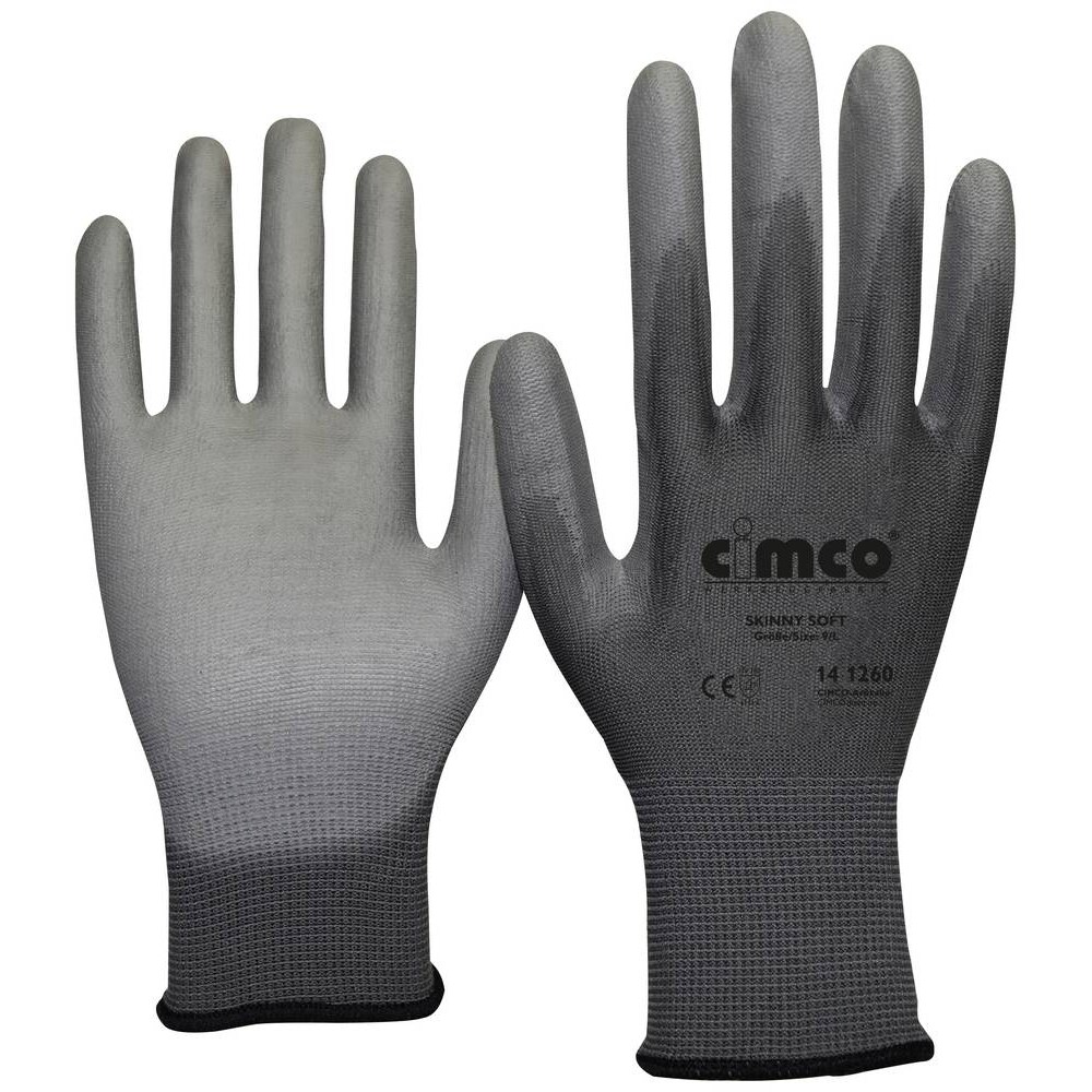 Cimco Skinny Soft grau 141248 Nylon Arbeitshandschuh Größe (Handschuhe): 8, M EN 388  1 Paar