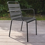 thumbnail of Zwart metalen tuinstoel