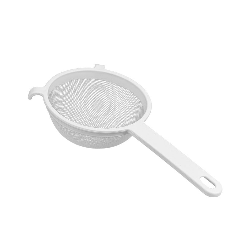 Metaltex Colador Malla Poliestar Ø14 cm. Tamiz de Filtro para Escurrir. Color Blanco