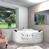 thumbnail of Whirlpool Pool Badewanne Eckwanne Wanne W70-TH-SC 150x150cm mit Tür Walk-in-Pool aktive Schlauch-Reinigung