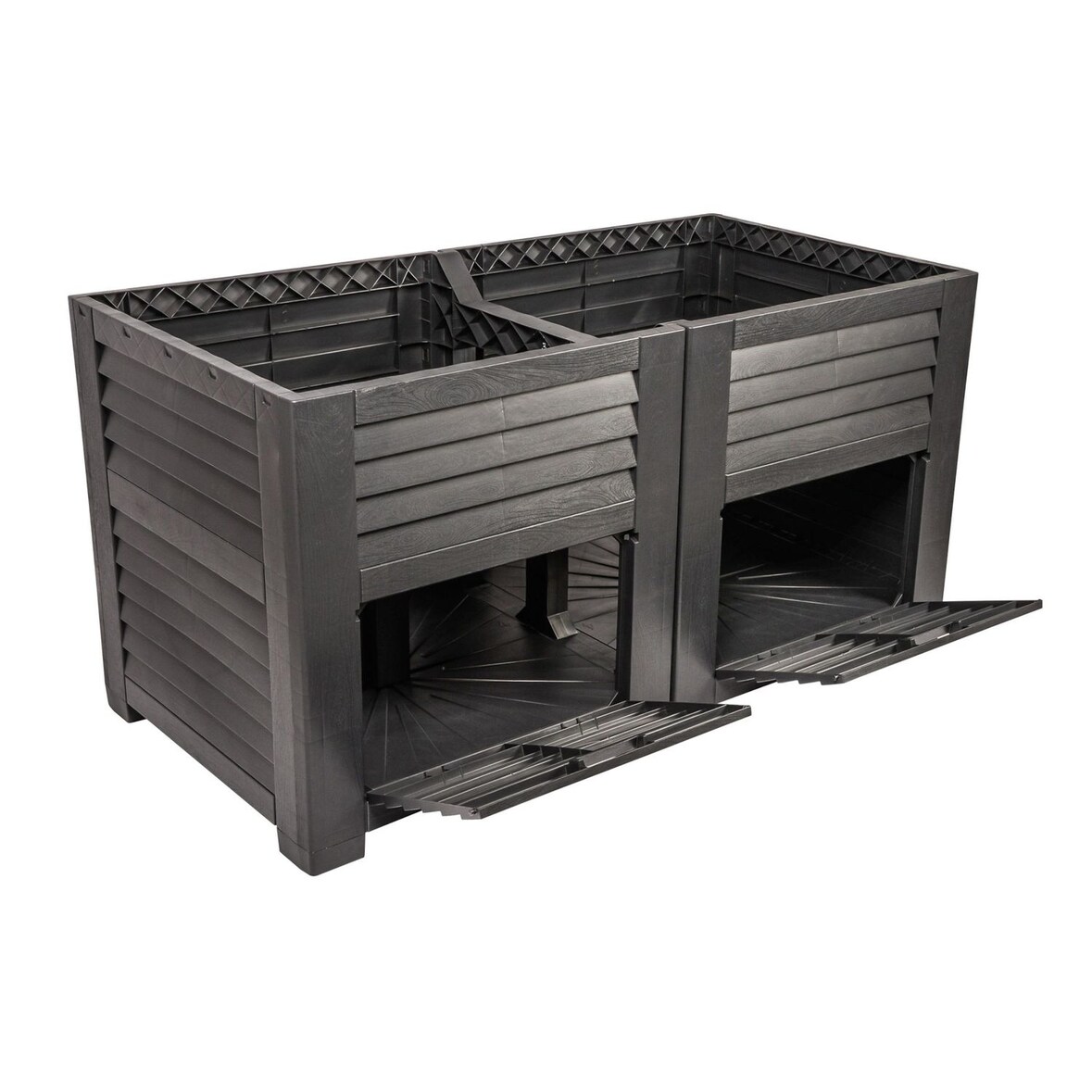 Hochbeet aus Kunststoff schwarz Pflanzkasten Kräuterbeet Gemüsebeet Blumenkasten Schwarz