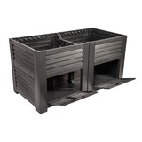 thumbnail of Hochbeet aus Kunststoff schwarz Pflanzkasten Kräuterbeet Gemüsebeet Blumenkasten Schwarz