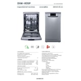 thumbnail of INFINITON Lavavajillas DIW-43SP, 9 Servicios, 45 cm de Ancho, E, Inox