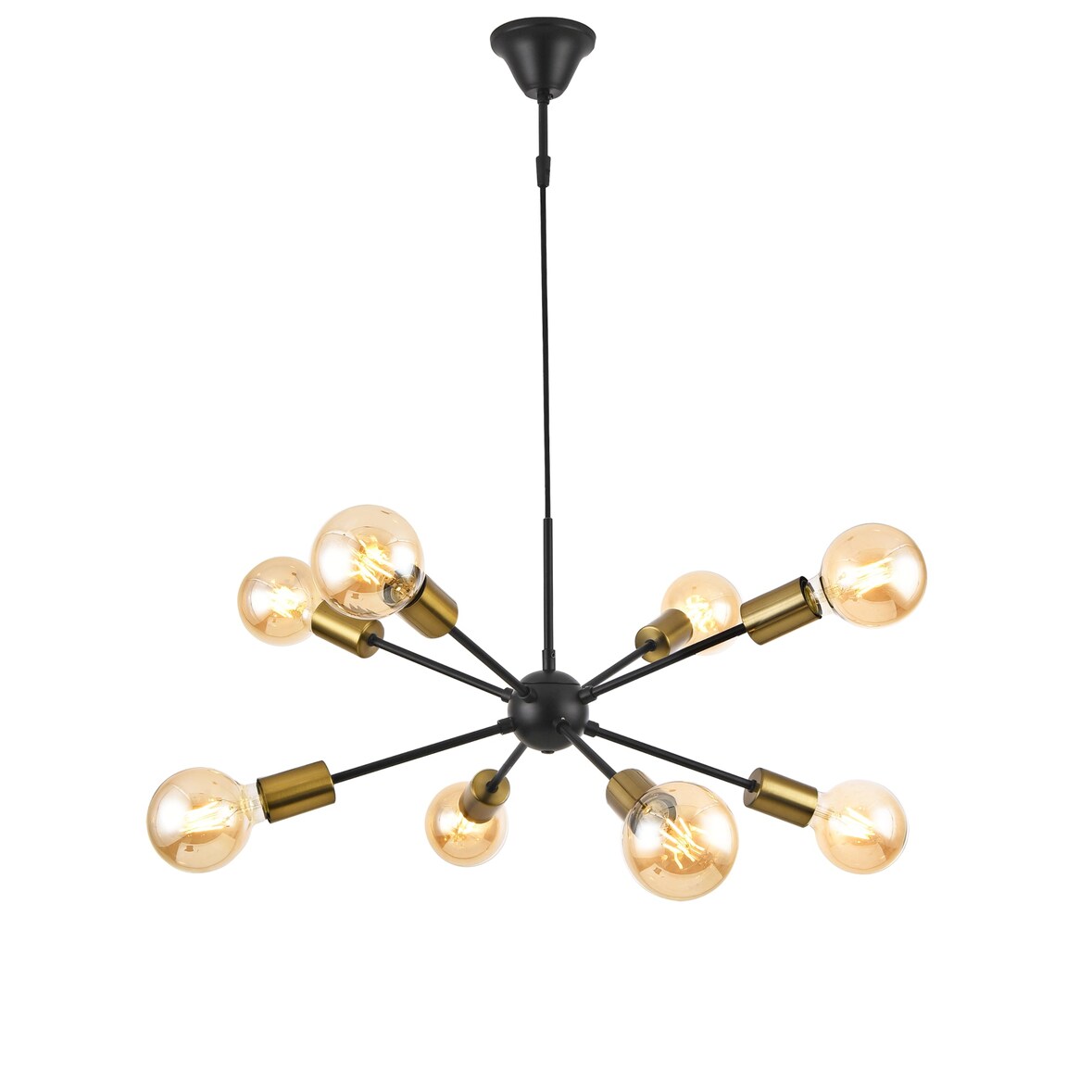 Helloshop26 - Lustre lampe lumière suspendu suspension à 8 branches amiens E27  03_0007599