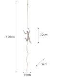 thumbnail of Moritz Skulptur Aluminium Figur Kletterer | 30 x 14 x 5 cm | Bergsteiger | Klettern Deko | Fensterdeko | Fenster Figur | Wandschmuck | Abseilen