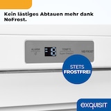 thumbnail of Exquisit Gefrierschrank NoFrost, Tiefkühlschrank groß, 155 Liter, Schnellgefrieren, Alarm-Funktion, GS5231-NF-H-010E weiss