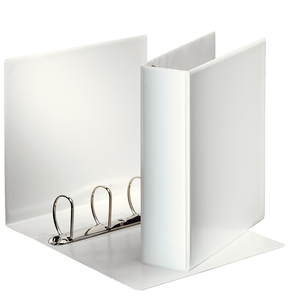 Esselte Essentials panorama binder raccoglitore personalizzabile a 4 anelli a D da 60 cm, Formato 22 x 30 cm, Bianco, Confezione da 10,  49706