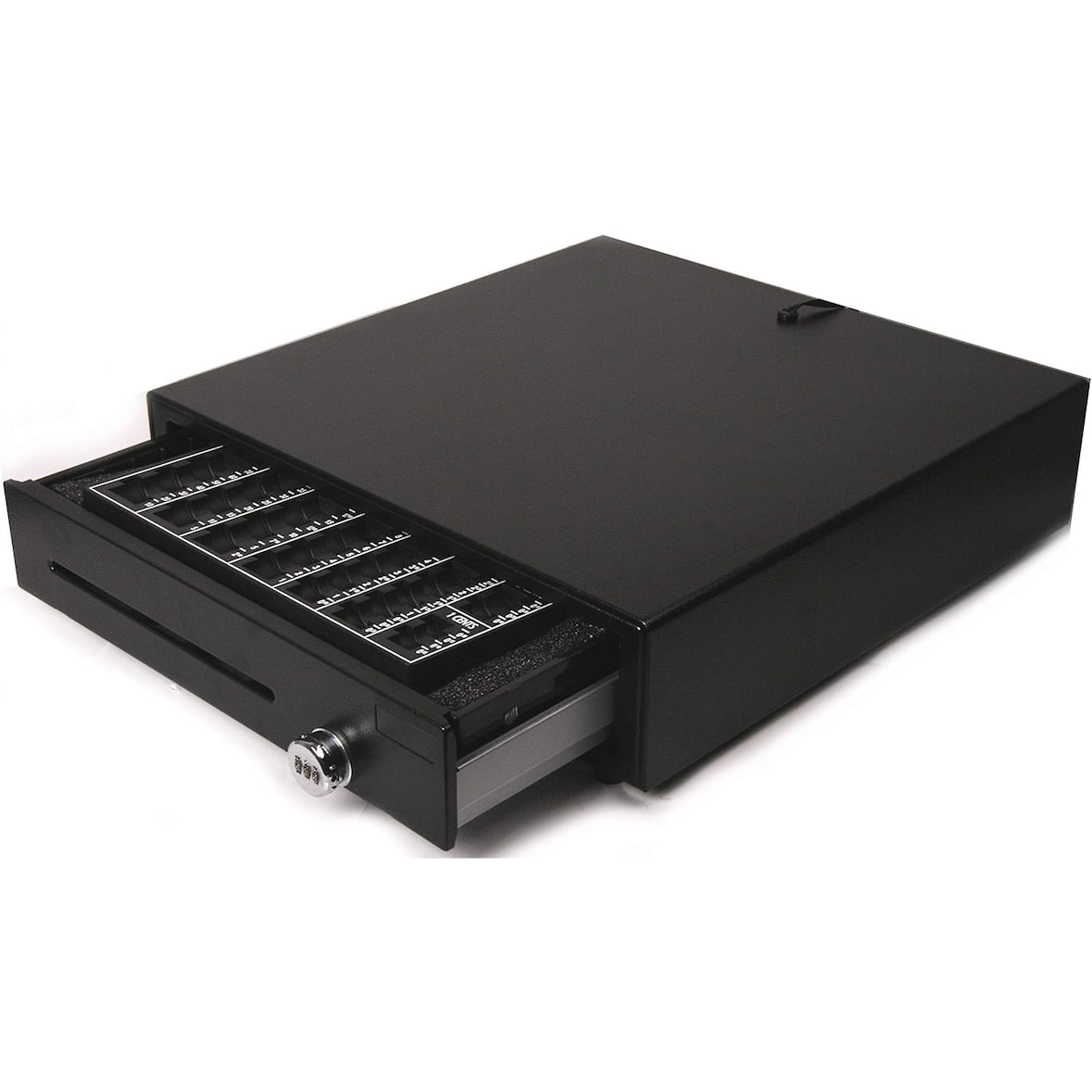 Kassenlade iQCash410MBZS RJ-11 mit Zahlenschloss und Münzbrett