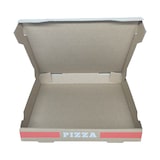 thumbnail of Boîte à pizza 40x40x4 cm en carton micro-cannelure brun avec impression en 3 couleurs par 100