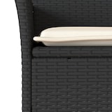 thumbnail of vidaXL 7-tlg. Garten-Essgruppe mit Kissen Schwarz Poly Rattan Glas
