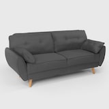 thumbnail of Divano letto clic clac 3 posti design nordico reclinabile in tessuto Fortaleza - Grigio Scuro-DL501910GSX