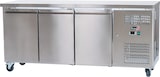 thumbnail of Romux® Tiefkühltisch mit 3 Türen 180x60 cm mit Luftkühlung | Theken Gefriertische aus Edelstahl mit Kapazität 339 L und Leistung 750 W