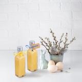 thumbnail of Relaxdays kleine Flaschen, 16er Set, 100 ml, Glasflaschen zum Befüllen, Schraubverschluss & Korken, transparent/silber