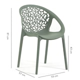 thumbnail of Set van 6 stapelbare stoelen AMBRA van polypropyleen met glasvezel, voor buiten en tuin, bar en restaurant, modern design voor keuken – Salie