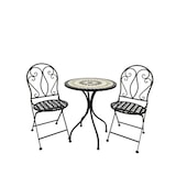 thumbnail of 3 teilig Mosaik Eisen Set Gartenset Bistro Set Sitzgruppe klappbar Gartenmöbel : Komplett-Set