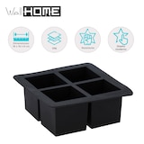 thumbnail of WellHome - Forma de gelo TPE cinza para bebidas geladas com capacidade para 4 cubos 16x16x6cm