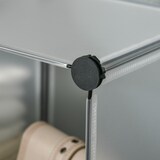 thumbnail of HOMCOM Mobile Scarpiera Modulare Salvaspazio per Interni, Portascarpe con 16 Cubi 30x30x30cm in Plastica PP e Acciaio, 125x32x125cm, Trasparente