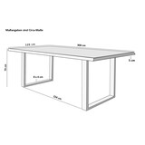 thumbnail of SAM® Esstisch Baumkante massiv Akazie nussbaumfarben 300 x 120 silber VALIN