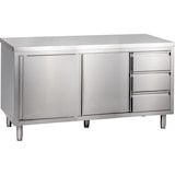 thumbnail of Arbeitsschrank mit Schiebetüren und Schubladenblock B 160cm x T 70cm