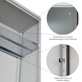 thumbnail of PROREGAL Stahlschrank BEE mit 6 verzinkten Fachböden | HxBxT 195x120x60cm | Grau-Blau | Werkstattschrank Werkzeugschrank Aktenschrank Universalschrank
