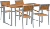 thumbnail of vidaXL 5-tlg. Garten-Essgruppe Grau Stahl und Massivholz Akazie