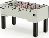 thumbnail of Sportime Tischkicker "Match", Black Guardian vs. Yellow Dragon, Weiß, Spielfeld Grau