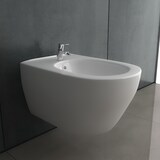 thumbnail of Alpenberger Hänge Bidet aus Sanitärkeramik | mit Hahnloch und Überlaufschutz | Wand-Bidet Dusch-WC  | Befestigungssatz für Montage| Made in EU
