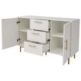 thumbnail of Merax Kommode, Weiß Türkommoden mit Schubkasten, Verstellbare Ablage, für Wohnzimmer Schlafzimmer, Weiß-H75/B120/T40 cm