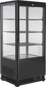 thumbnail of GastroHero Kühlvitrine ECO – 78 Liter, schwarz, mit LED-Beleuchtung und 3 höhenverstellbaren Rosten, energiesparend, ideal für Gastronomie & Verkauf
