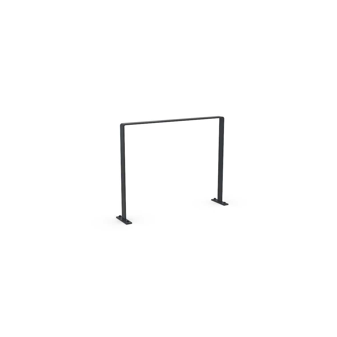 Fahrrad Anlehnbügel 9611 | Flachstahl lackiert RAL 7016 | Fahrradständer für 2 Fahrräder zum Aufdübeln