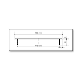 thumbnail of Aluminium Stegblech 130mm breit x L 1200mm Lüftungsgitter Türgitter Weiß RAL9010