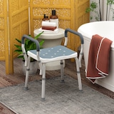 thumbnail of HOMCOM Sgabello per Doccia ad Altezza Regolabile con Braccioli