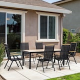 thumbnail of Outsunny Set 7Pz Tavolo con Sedie da Giardino Pieghevoli Regolabili