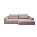 thumbnail of KAWOLA Sofa MIKA Ecksofa Cord rosa Longchair rechts