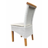 thumbnail of Esszimmer Stuhl Rattanstuhl Esstisch Stuhl weiß Perth Rattan natur Korbstuhl nachhaltig : mit Sitzkissen