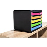 thumbnail of Exacompta 308798D 1x BIG-BOX PLUS QUER MAXI mit 4 Schubladen - Regenbogen