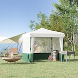 thumbnail of Outsunny Tenda Dobrável Tenda de Jardim com Proteção UV30 Altura Ajustável em 3 Níveis 2 Janelas e Bolsa de Transporte 2,7x2,7cm Branco e Verde