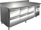 thumbnail of Gastro Edelstahl Kühltisch Kühltheke 6 Schubladen 231 L -2/+8°C Aufkantung