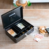 thumbnail of HMF 22036-02 Geldkassette mit individueller Facheinteilung, 36 x 25 x 11 cm, Schwarz