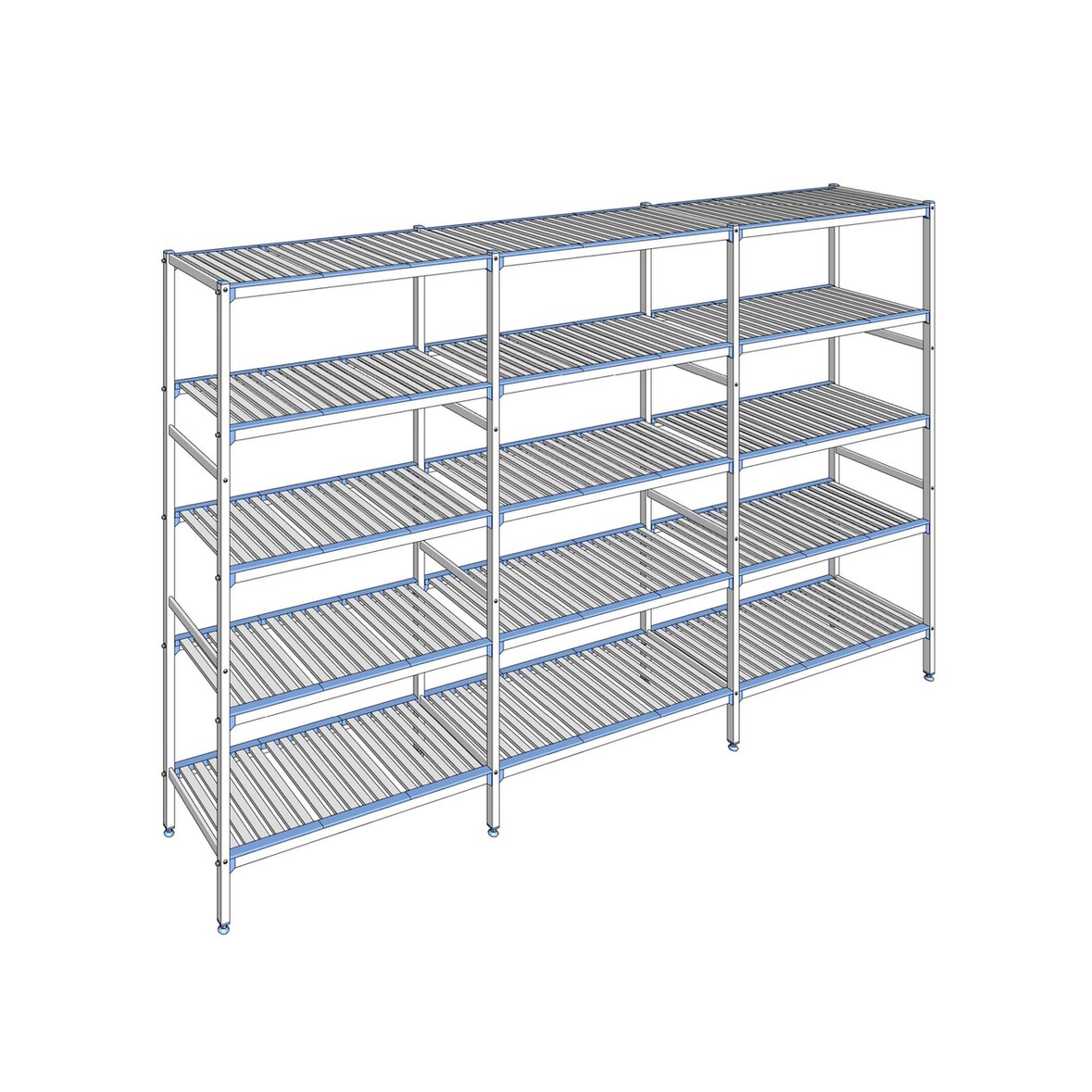 Tournus Equipement Rayonnage à clayettes amovibles 5 niveaux 205 x 337,2 x 50 cm Tournus - ALN3372