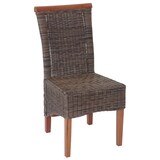 thumbnail of 2er-Set Esszimmerstuhl Savona, Stuhl Küchenstuhl, Rattan ~ ohne Sitzkissen