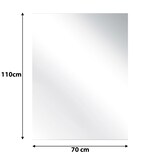 thumbnail of Specchio Rettangolare Filolucido Con Vetro Da 5 mm Bordi a 90° Installazione Verticale e Orizzontale Reversibile Ganci inclusi bagno casa 70 X 110 Cm