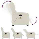 thumbnail of vidaXL Massagesessel Elektrisch Creme Samt