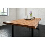 thumbnail of SAM® Esstisch Baumkante massiv Akazie natur 280 x 100 schwarz LIAM